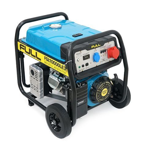 Генератор бензиновий FULL FGL10000LE3, 3-фазний 380/220V, 50Hz, 10kVA/8kW, бак 28 л, витрата 3 л/год, пуск: ручний/стартер (без АКБ), 720x530x610 мм, 87 кг FGL10000LE3 фото