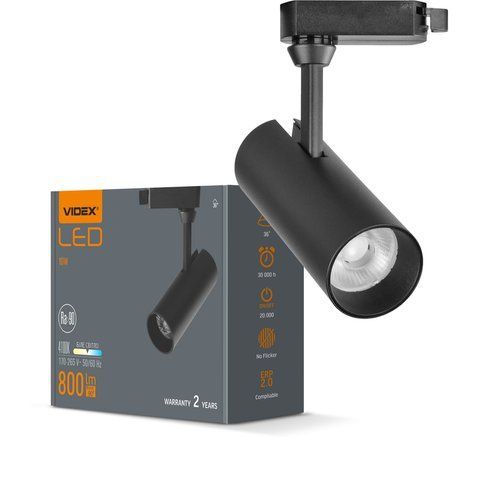 LED світильник трековий VIDEX 10W 4100K чорний 25911 фото