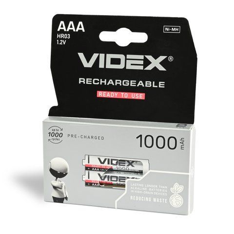 Акумулятори Videx HR03/AAA 1000mAh double blister/2шт 23336 фото