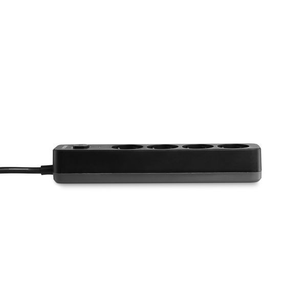 Мережевий подовжувач VIDEX ONCORD з/з 4п 3м (3x1.5мм) з кнопкою Black 27688 фото