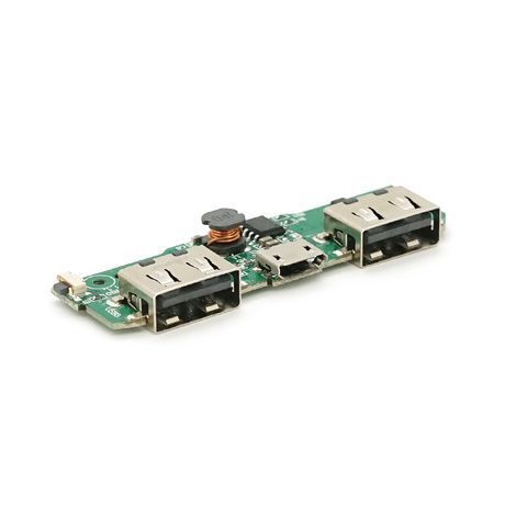 Плата для павербанку, 10000 mAh, Input: Micro-USB - 5V/2A, Out: 2xUSB-A - 5V/1A, 5V/2.1A Board-10000-microUSB фото