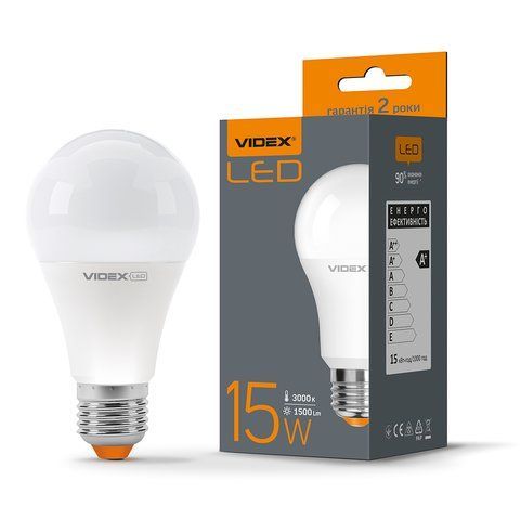 LED лампа VIDEX A65e 15W E27 3000K 23922 фото