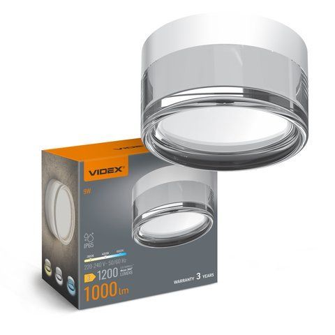 LED світильник IP65 круглий VIDEX BHD01 9W 2800-4000-6000K White 28727 фото