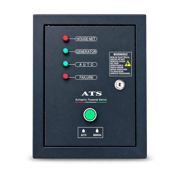 Генератор дизельний VACKSON KDE6700T+ATS, 1-фазний 230V, 50Hz, 5.5kVA/5.0kW, бак 15 л, витрата 1.4 л/год, пуск: стартер (без АКБ), 750x440x550 мм, 158кг VACKSON KDE6700T+ATS фото