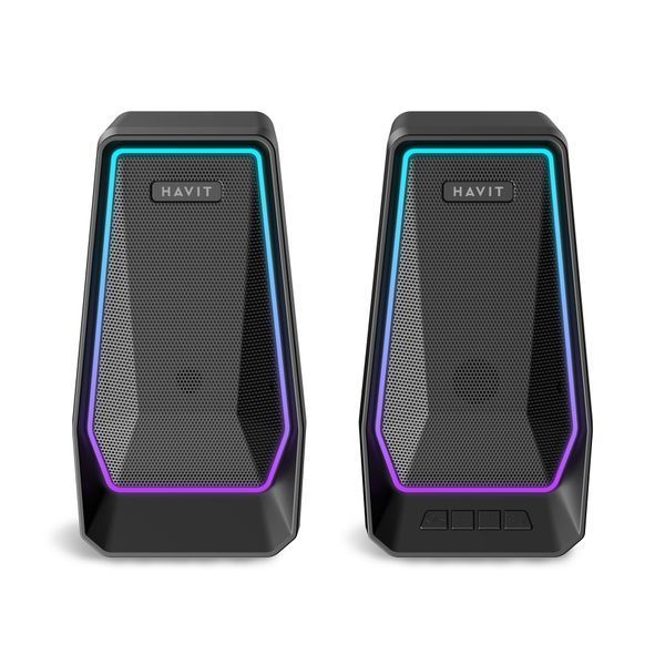Стерео колонки HAVIT SK769BT USB 10W RGB Black 28957 фото