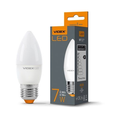 LED лампа VIDEX C37e 7W E27 3000K 24956 фото