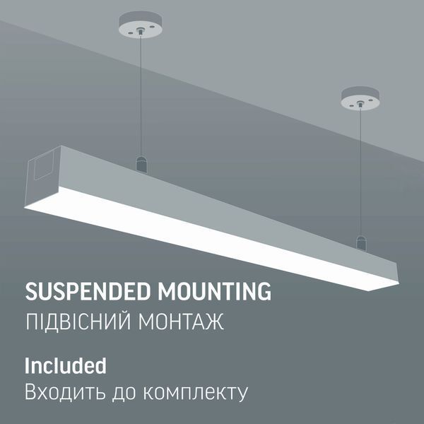 LED світильник лінійний VIDEX BN03 30W 0.6М 5000K 220V Black 28532 фото