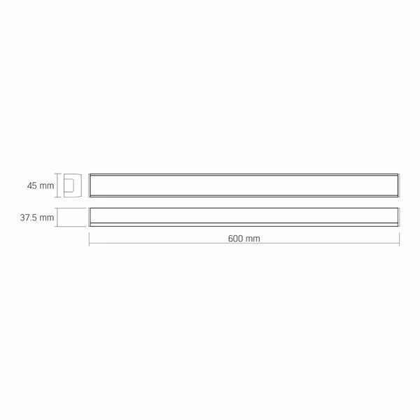 LED світильник лінійний VIDEX BN03 30W 0.6М 5000K 220V Black 28532 фото