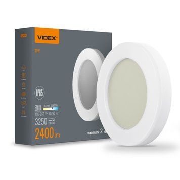 LED світильник ART IP65 круглий VIDEX 30W 5000K 25803 фото
