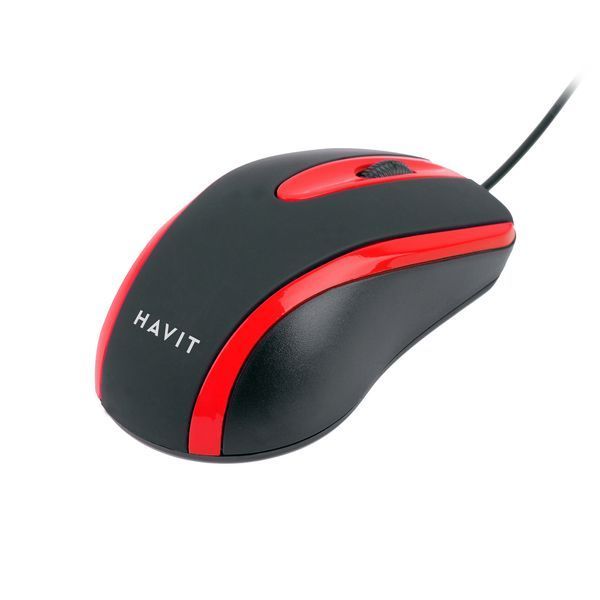 Дротова миша HAVIT HV-MS753 USB Black/Red (1000 DPI, 3 кл) 23939 фото