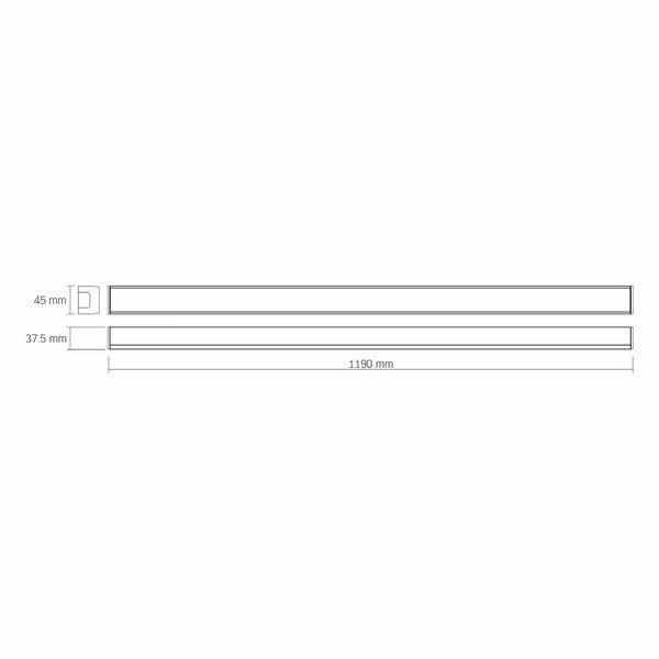 LED світильник лінійний VIDEX BN03 50W 1.2М 5000K 220V Black 28533 фото
