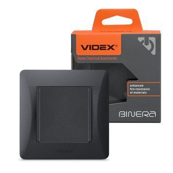 Кабельний вивід чорний графіт VIDEX BINERA al_28486 фото