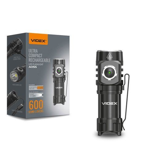 Портативний світлодіодний ліхтарик VIDEX VLF-A055 600Lm 5700K 26569 фото