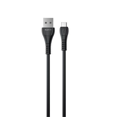 Кабель USB - Micro USB HAVIT HV-CB640C 2.1A 1.8м Black 28131 фото