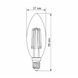 LED лампа VIDEX Filament C37F 6W E14 4100K 25794 фото 3