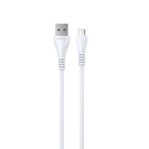 Кабель USB - Micro USB HAVIT HV-CB640C 2.1A 1.8м White 28132 фото