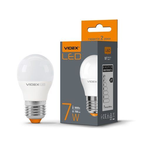LED лампа VIDEX G45e 7W E27 3000K 24960 фото
