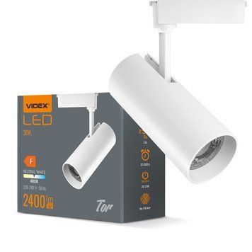 LED світильник трековий VIDEX VLE-TR04-304W 30W 4000K White 29384 фото