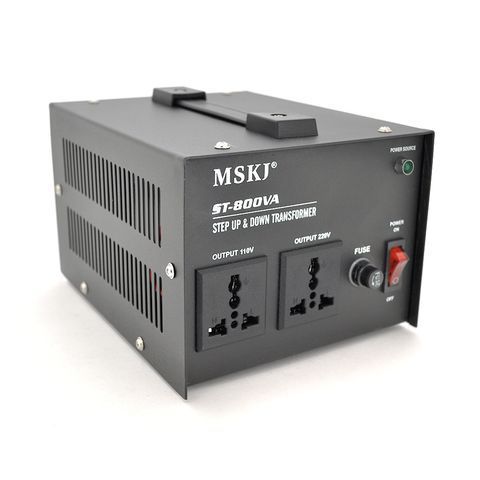 Перетворювач напруги MSKJ ST-800VA (500 Вт) Трансформаторний Input 220 V/Output 110 V, + 2 універсальні розетки CT-500W фото