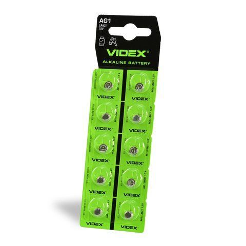Батарейка годинникова Videx AG 1/LR621 BLISTER CARD 10 шт 23265 фото
