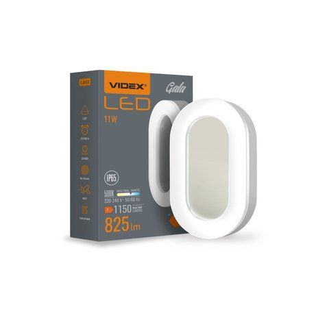LED світильник ART IP65 овальний VIDEX VLE-BHFO-115 11W 5000K 220V 29178 фото