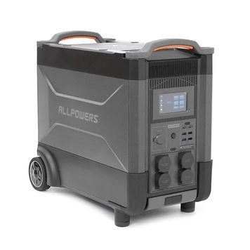 Power station ALLPOWERS R4000 APP Control, Wi-Fi, Bluetooth, 4000W, 3456Wh LiFePO4 3500Cycles, MPPT 3000w max, CAR port, DC12/24V, 4хAC 220V, 2xUSB-TYPE-C 100W, 2xUSB-A 18W, 2xUSB-A 12W, XT60, wireless 15W, Fast charge 60min, 540&times;490&times;300mm, 45kg R4000 фото