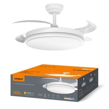 LED Світильник з вентилятором VIDEX CLF01 60W 3000K-4200K-6000K White al_29182 фото