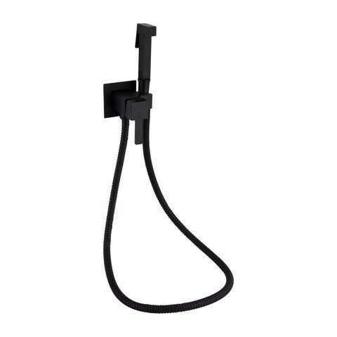 Набір для гігієнічного душу Qtap Inspai-Varius прямокутний QT259710842859NB Black Matt SD00048969 фото