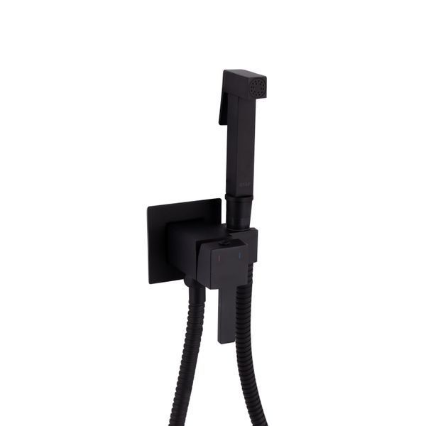 Набір для гігієнічного душу Qtap Inspai-Varius прямокутний QT259710842859NB Black Matt SD00048969 фото