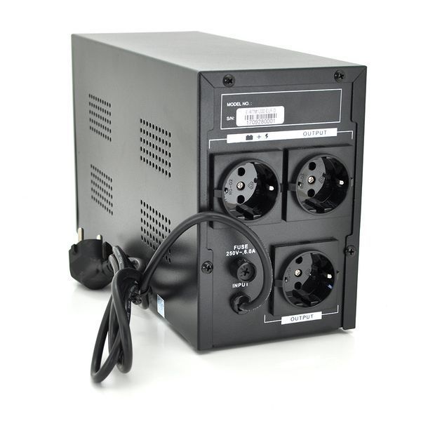 ДБЖ Ritar E-RTM1200 (720W) ELF-D, LCD, AVR, 3st, 3xSCHUKO socket, 2x12V7Ah, metal Case. Q2 (405*195*285) 10.2 кг (340*120*190) E-RTM1200D фото