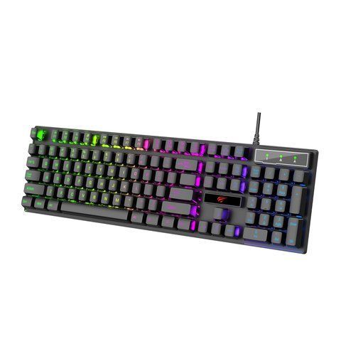 Мембранна ігрова клавіатура дротова HAVIT HV-KB101L RGB Black 27972 фото