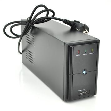 ДБЖ Ritar E-RTM600 (360W) ELF-L, LED, AVR, 2st, 2xSCHUKO socket, 1x12V7Ah, metal Case Q4 (365*130*210) 4,8 кг (310*85*140) E-RTM600L фото