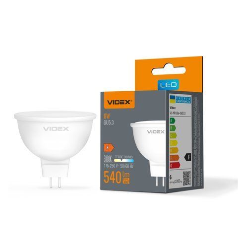 LED лампа VIDEX MR16e 6W GU5.3 3000K 24964 фото