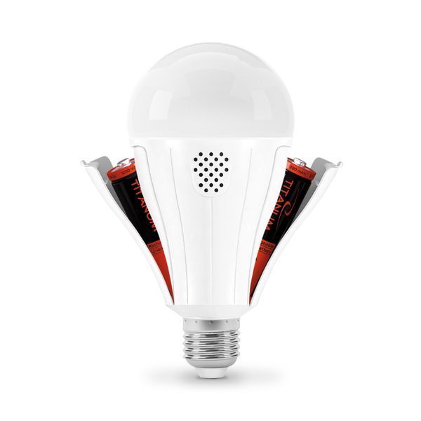 LED лампа акумуляторна TITANUM A80 12W E27 4000K 230V 29152 фото