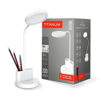 LED лампа настiльна з акумулятором TITANUM TLTF-011W 6W 2700-6000K 27413 фото