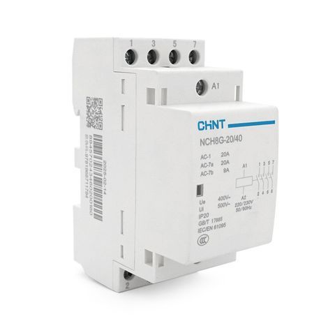 Контактор CHINT NCH8-20/40 220V,20А, 10kW, 4NO, на DIN-рейку, 85*65,5*36мм NCH8-20/40 220V фото