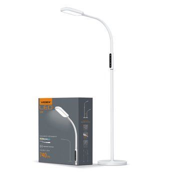 LED торшер білий VIDEX TF07W 14W 3000-5500K 24857 фото