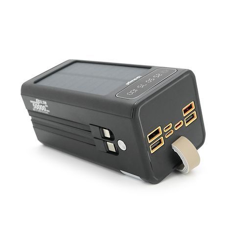 Power bank Linkage LKP-47 50000mAh, Solar, 22.5W, Кабелю Туре-С+Lighting, 1,060 kg, Black, Blister Linkage LKP-47 фото