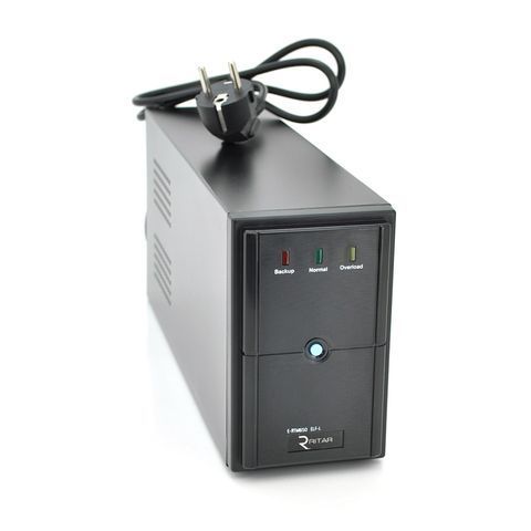 ДБЖ Ritar E-RTM650 (390W) ELF-L, LED, AVR, 2st, 2xSCHUKO socket, 1x12V7Ah, metal Case Q4 (370*130*210) 4,8 кг (310*85*140) E-RTM650L фото
