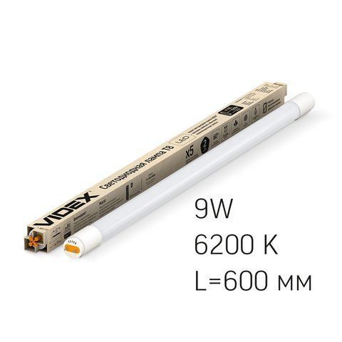 LED лампа VIDEX T8b 9W 0.6M 6200K матова 23374 фото