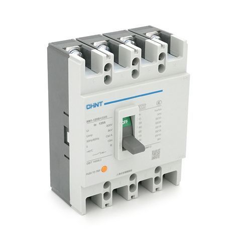 Автоматичний вимикач змінного струму CHINT NM1-125S/4300-125А 4P, 380 В. 125A. 8КА/400В; 10КА/800В. 155*120*68mm NM1-125S/4300-125 фото