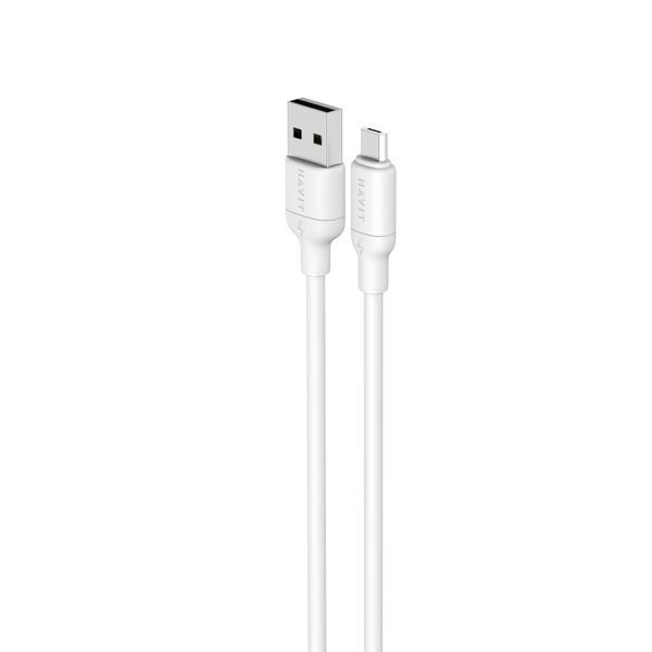 Кабель USB - Micro USB HAVIT CB678 3A 1м White (silicone) 29243 фото