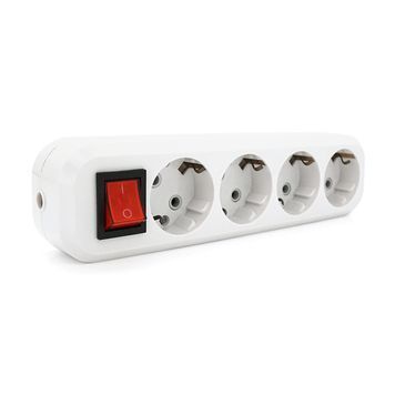 Колодка для подовжувача 4 гнізда з заземленням та вимикачем 16A 250V Q50 EC-4S/G фото
