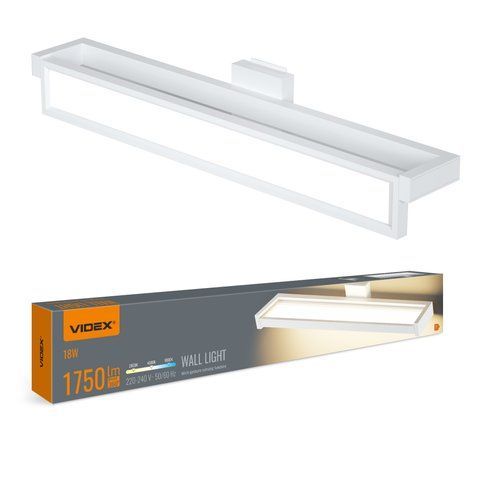LED світильник настінний з сенсором VIDEX WL02 18W 2800K-4000K-6000K White 28724 фото