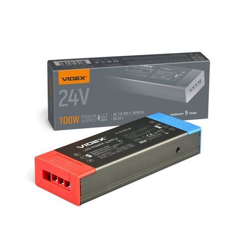 Блок живлення для LED стрічки VIDEX DC24V 4.16A 100W IP20 (VL-LST-P100-24V) 29206 фото