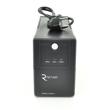 ДБЖ Ritar RTP650L-U (390W) Proxima-L, LED, AVR, 2st, USB, 2xSCHUKO socket, 1x12V7Ah, plastik Case ( 340 x 140 X 205) 4.7 кг Q4 RTP650L-U фото