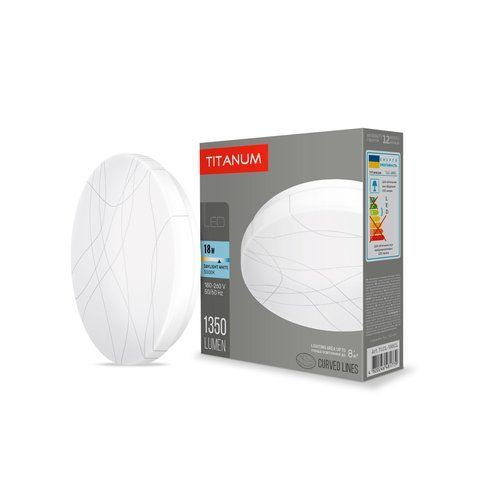 LED світильник настінно-стельовий TITANUM 18W 5000K Криві лінії 26685 фото