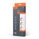 Мережевий подовжувач VIDEX ONCORD з/з 3п 3м (3x1.5мм) 2.4А 2USB+USB-C з кнопкою White 27693 фото 1