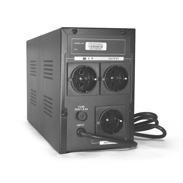 ДБЖ Ritar RTM1000 (600W) Proxima-L, LED, AVR, 3st, 3xSCHUKO socket, 2x12V7Ah, metal Case (350х120х190) Q2 RTM1000L фото