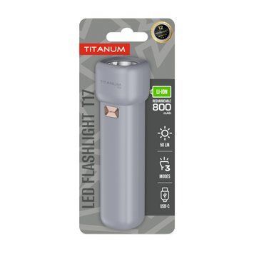 Портативний світлодіодний ліхтарик TITANUM TLF-T17 50Lm Gray 28731 фото